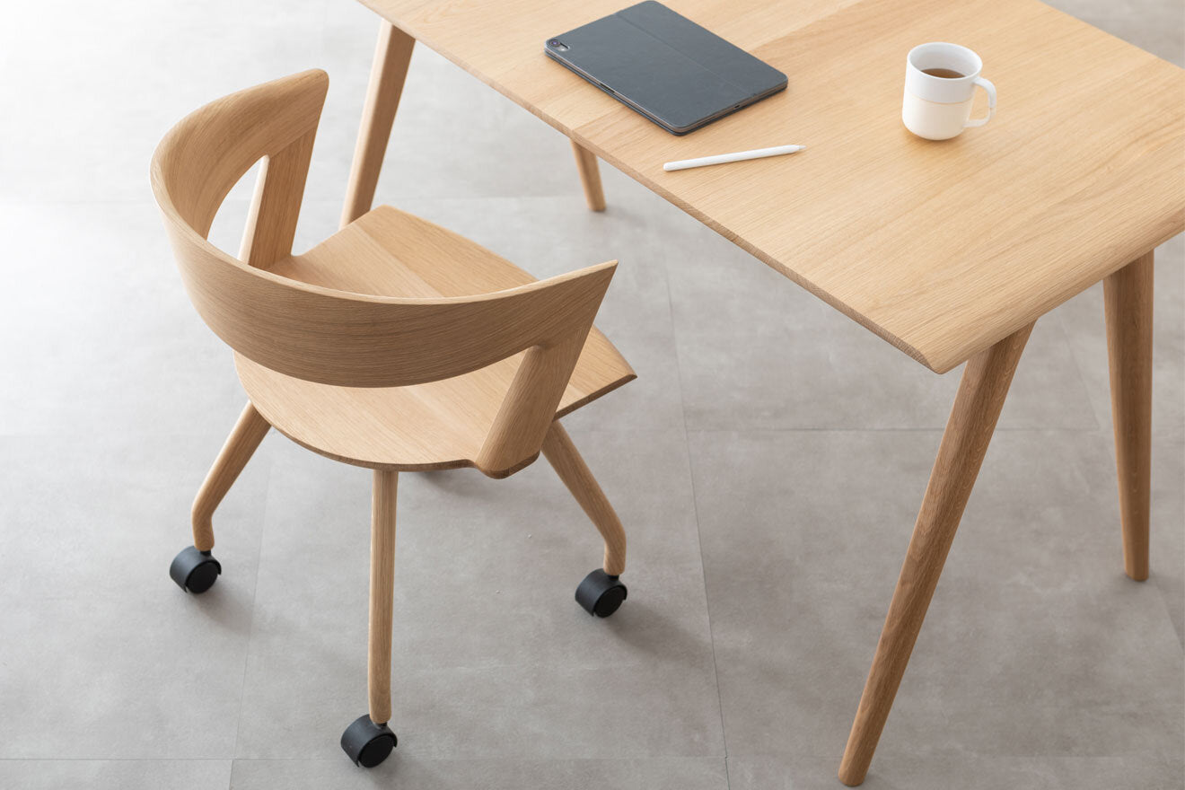 德島椅子製作所 - HARP 實木書桌|日本製 ALOT Living