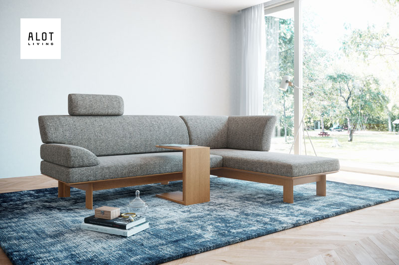 日本實木沙發推薦|日本飛驒高山製作 NEW RAPT 單扶手沙發 2人/3人沙發 - ALOT Living