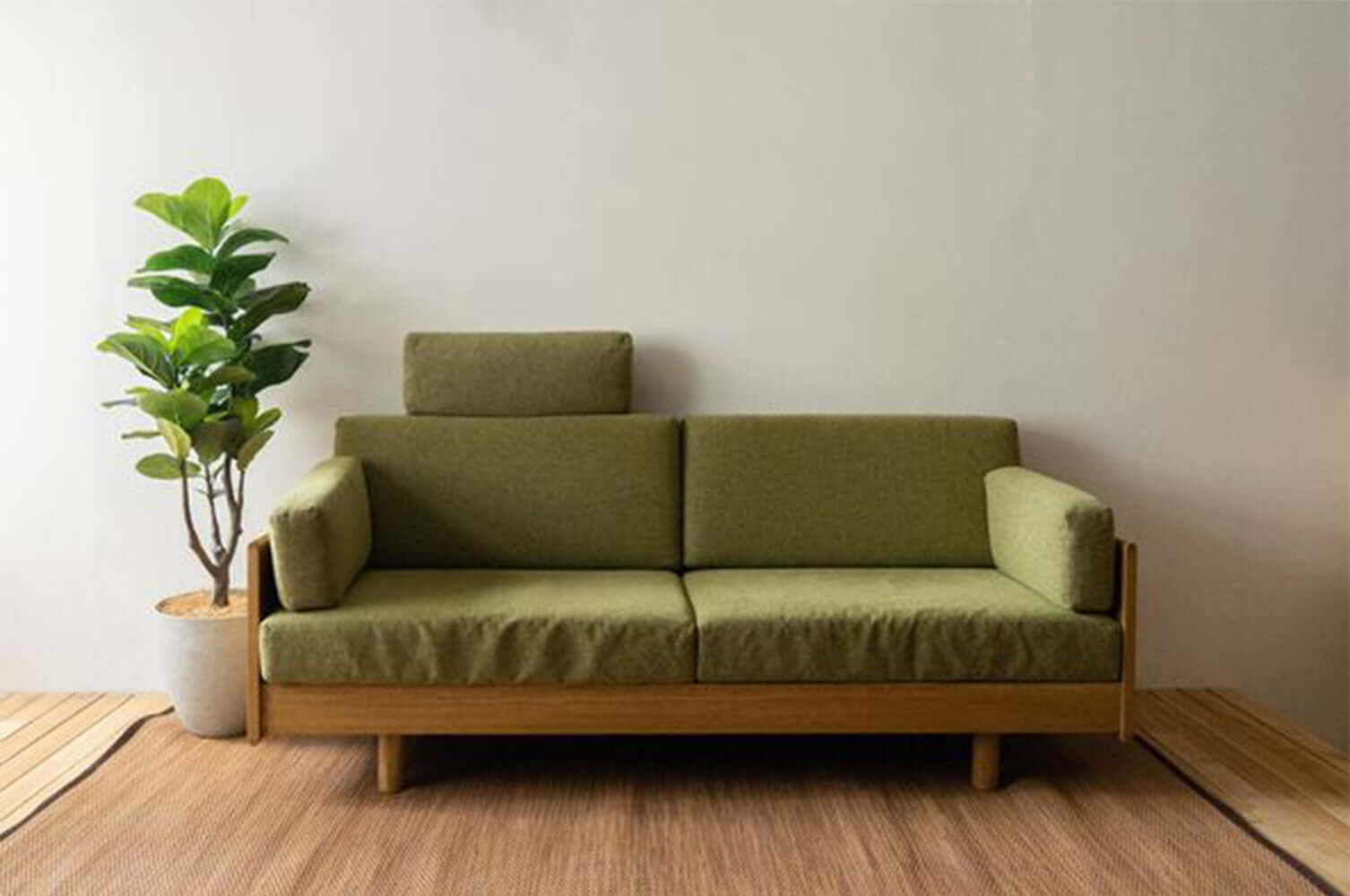 SALA 雙人布沙發 (抹茶綠坐墊)