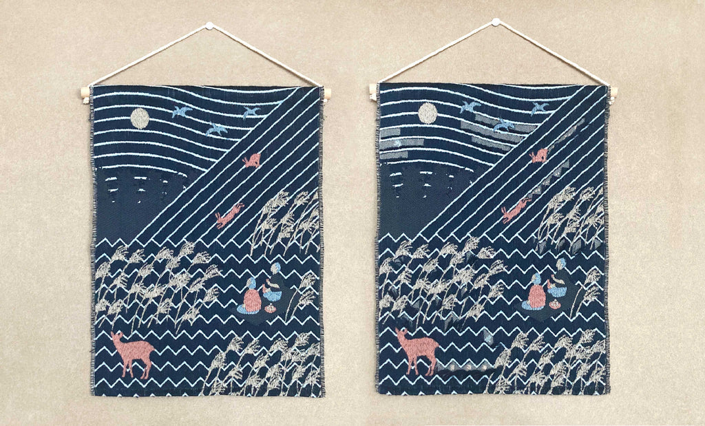 YURI HIMURO 日本手工織物設計＿ 賞月 迷你掛毯