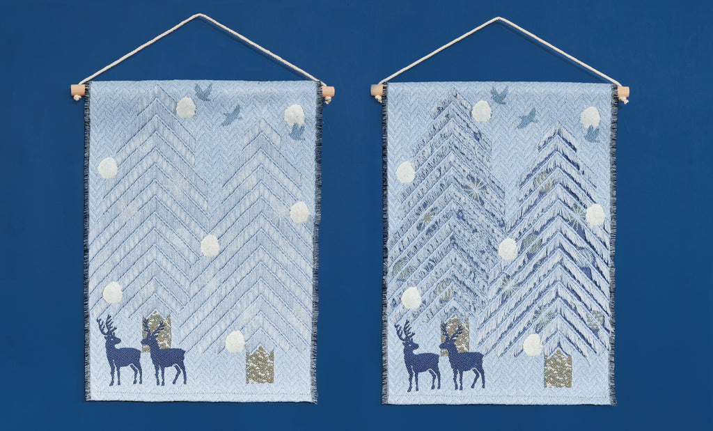 YURI HIMURO - 日本手工織物設計＿ 馴鹿 迷你掛毯