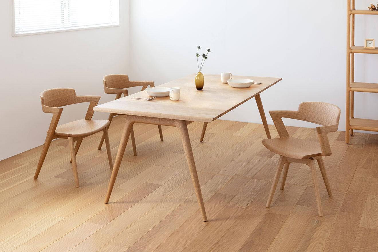 德島椅子製作所 - HARP 實木餐桌｜日本製 ALOT Living
