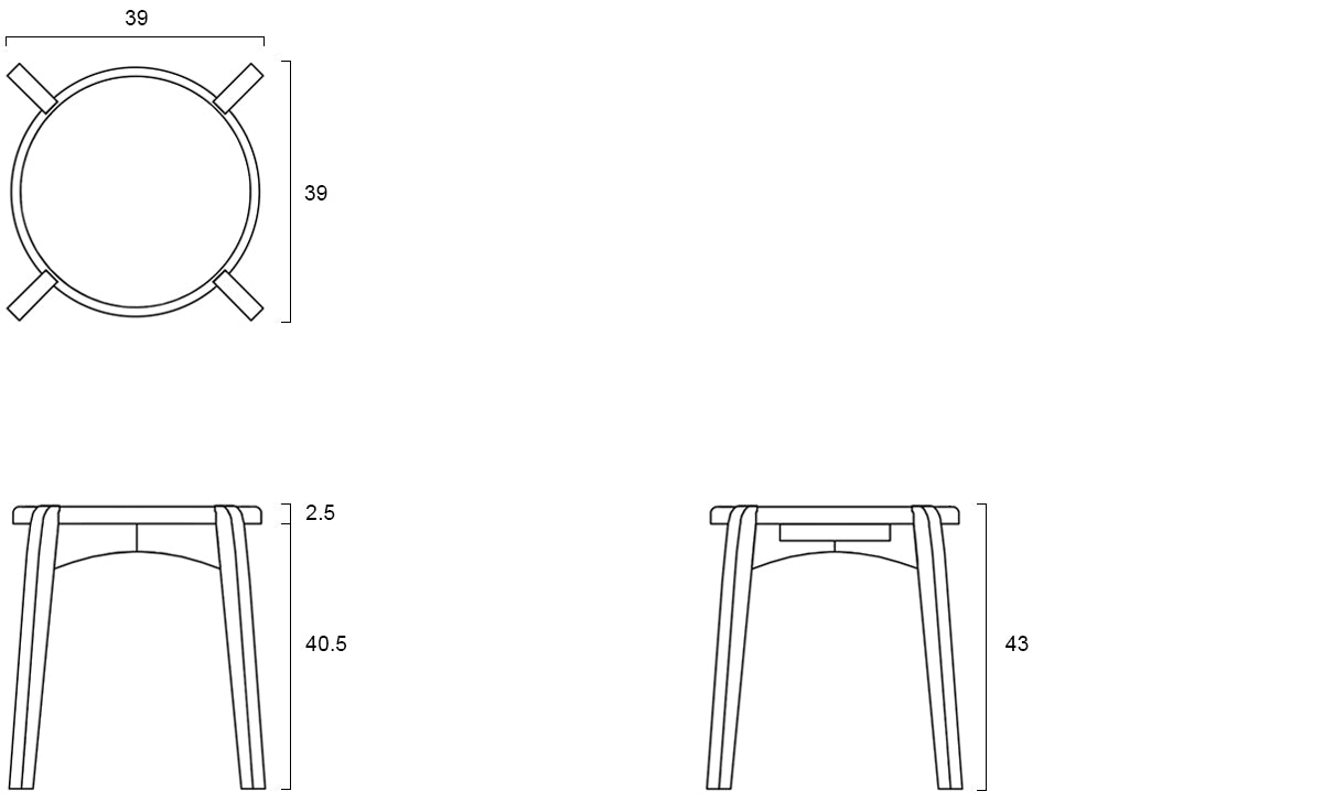 AGILE 木椅凳尺寸
